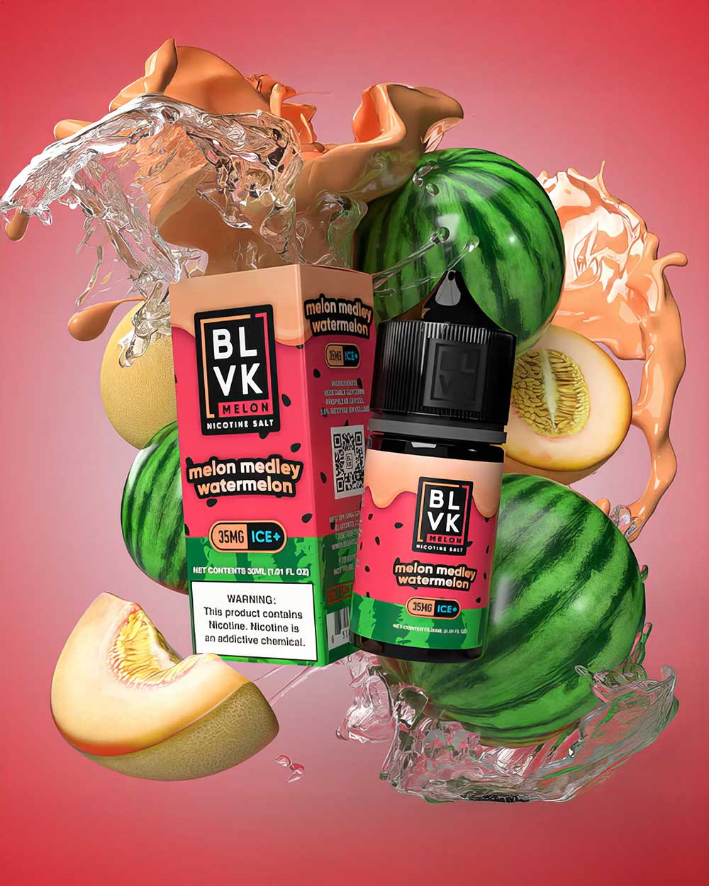 BLVK Melon series - Nic Salt - Melon Medly Watermelon / 35mg - Vapeando Ando vape shop