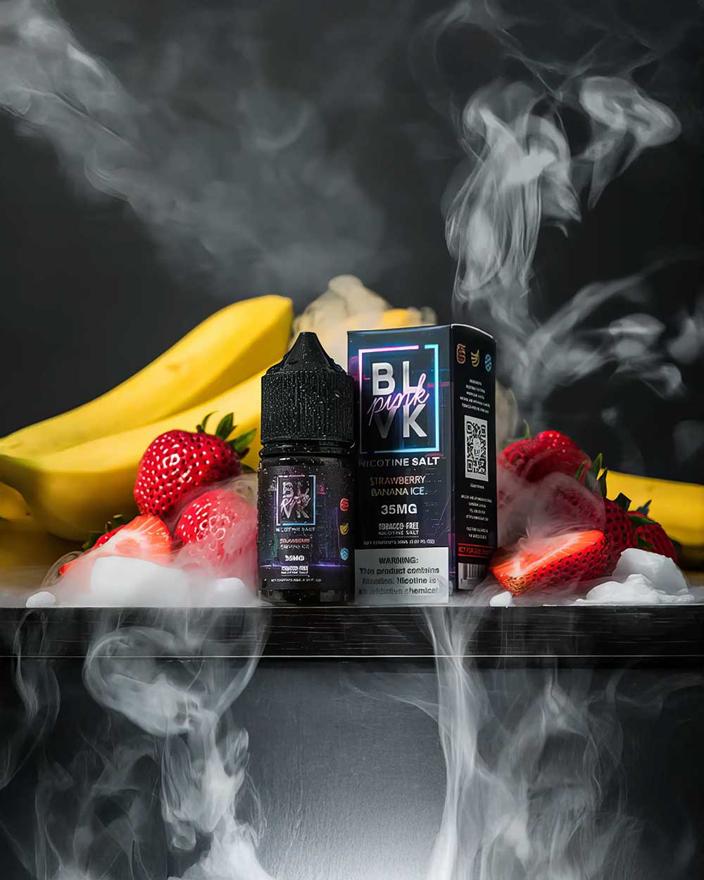 BLVK Pink series - Nic Salt - Iced Berry Banana / 35mg - Vapeando Ando vape shop