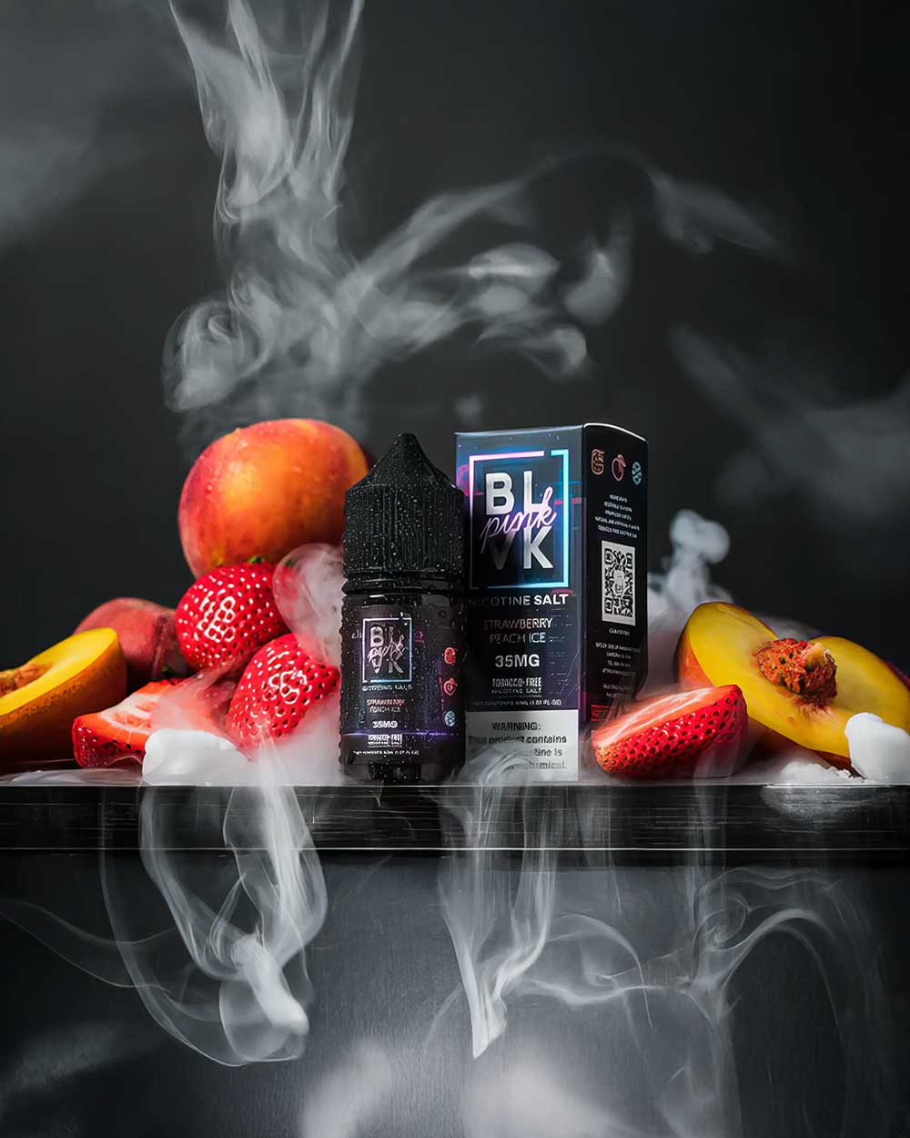 BLVK Pink series - Nic Salt - Iced Berry Peach / 35mg - Vapeando Ando vape shop