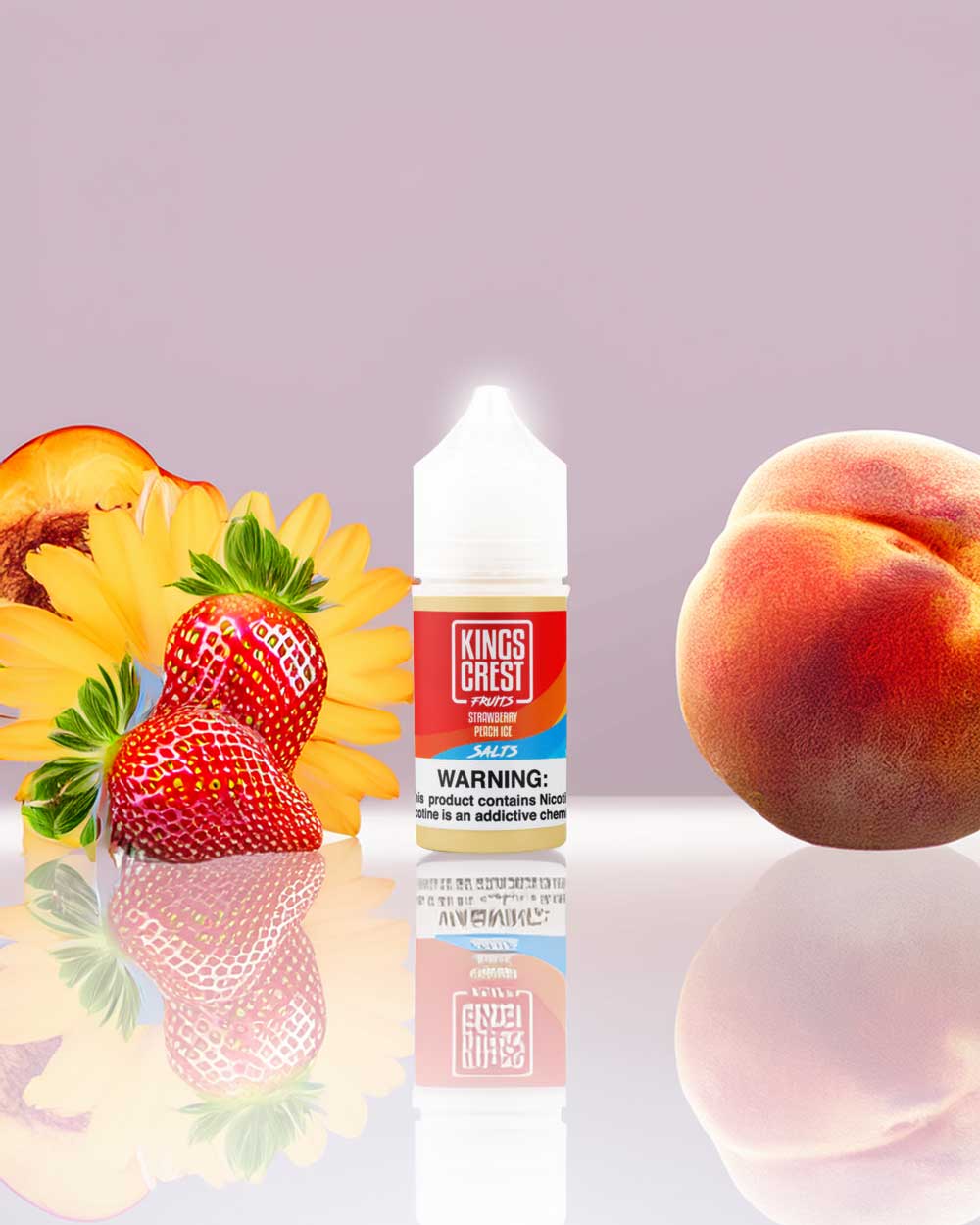 Kings Crest Fruits - Nic Salt - Strawberry Peach Ice / 35mg - Vapeando Ando vape shop