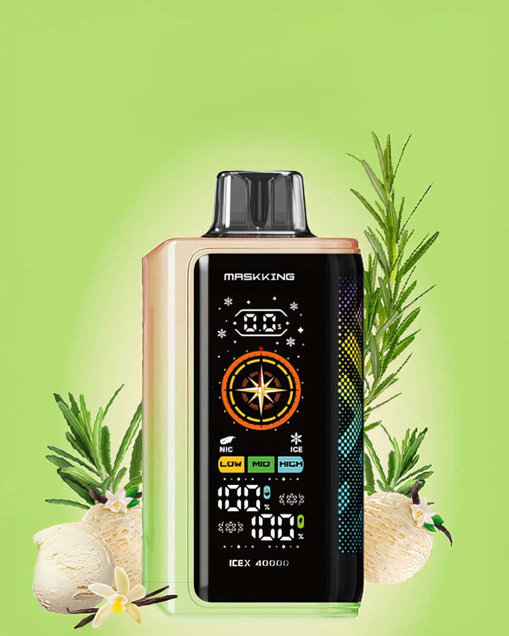 Maskking Ice X 40000 - Vanilla Icecream - Vapeando Ando vape shop