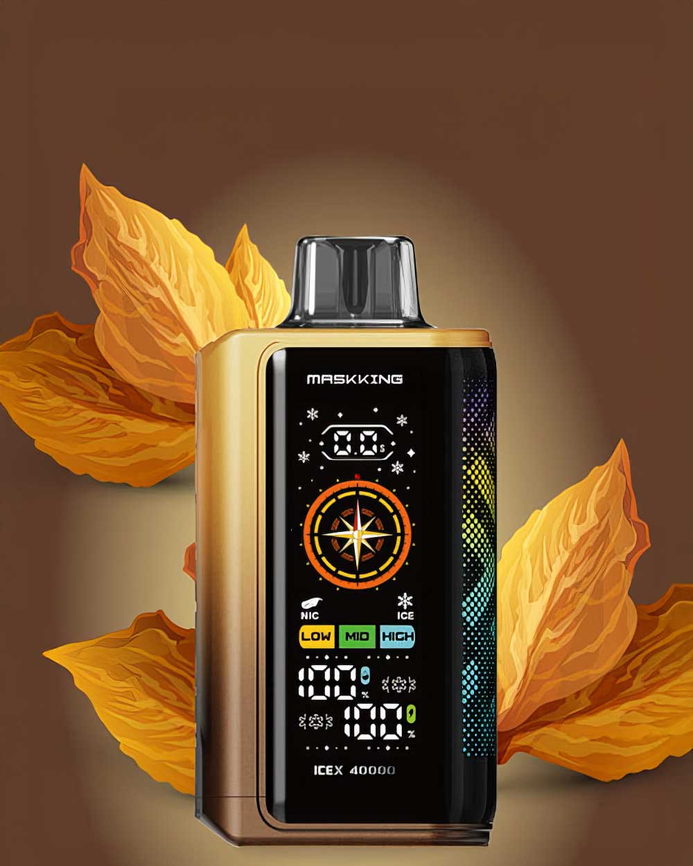 Maskking Ice X 40000 - Gold Tobacco - Vapeando Ando vape shop
