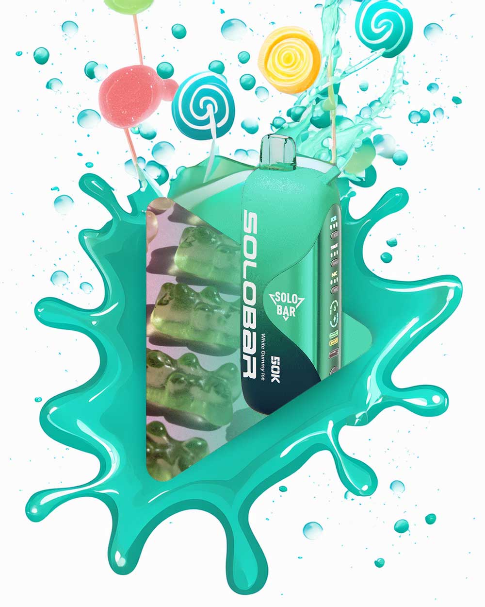 Solobar 50K - White Gummy Ice - Vapeando Ando vape shop