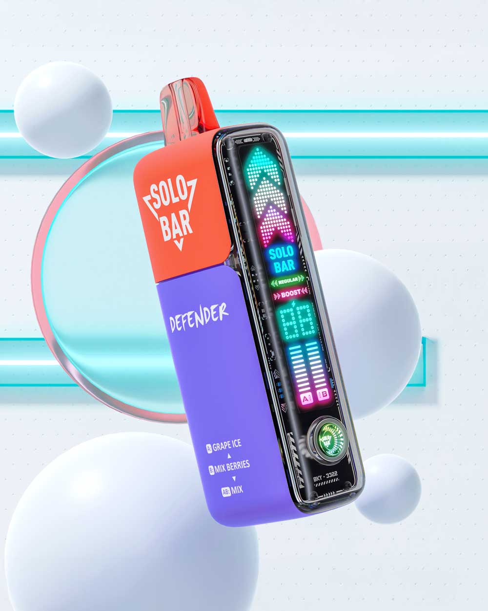 Solobar Defender 40K - Watermelon Ice / Peach Mango - Vapeando Ando vape shop