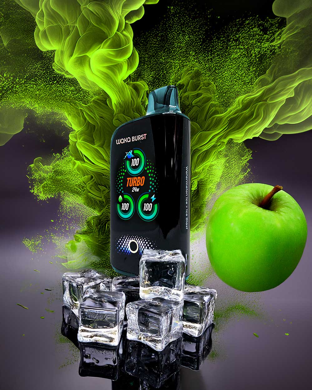 Waka Burst 36000 - Green Apple - Vapeando Ando vape shop