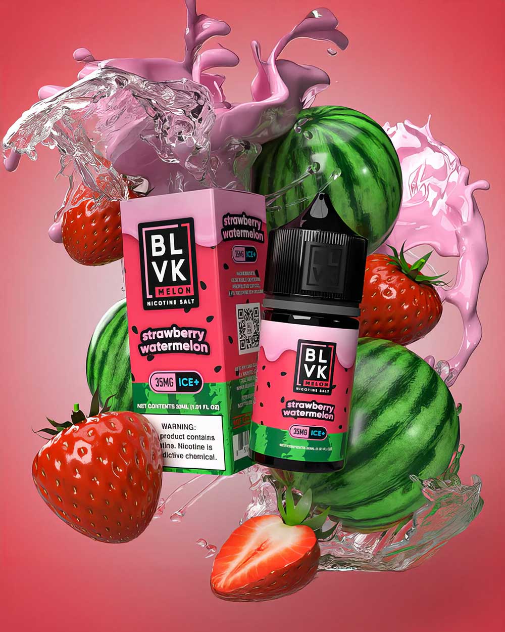 BLVK Melon series - Nic Salt - Strawberry Watermelon / 35mg - Vapeando Ando vape shop