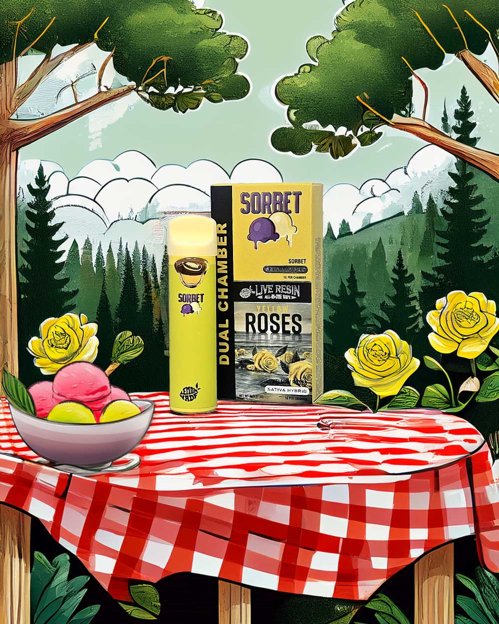 Cookies Vape 2g dos cepas - Sorbet/Sativa - Roses/Sativa - Vapeando Ando vape shop