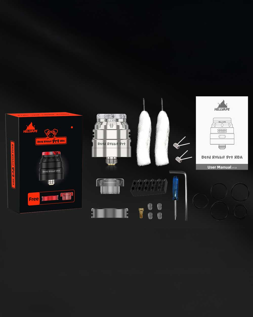 Dead Rabbit Pro RDA - Black - Vapeando Ando vape shop