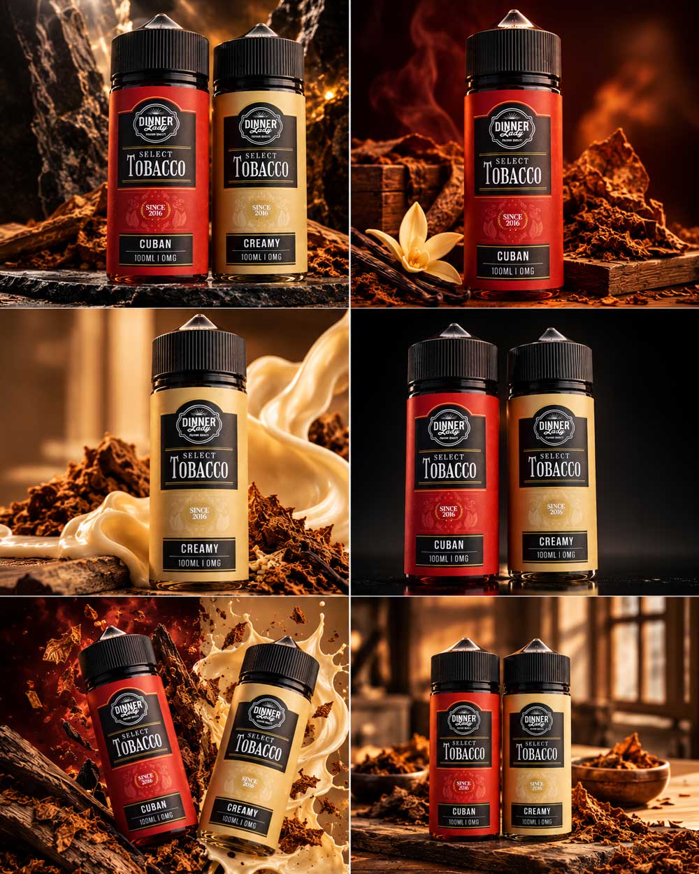 Dinner Lady Select Tobacco 100ml - Cuban - Vapeando Ando vape shop