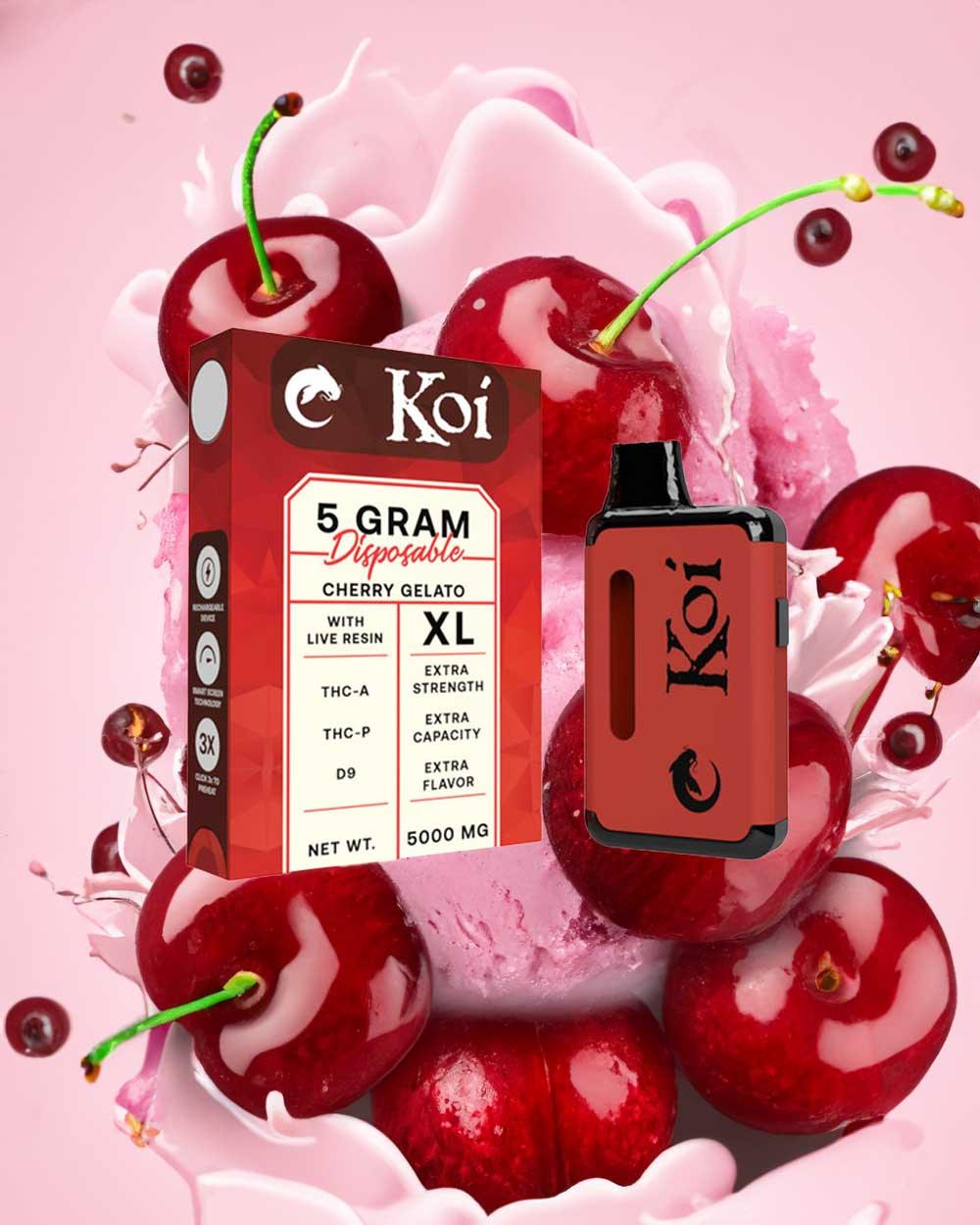 KOI 5 Gram THC - Cherry Gelato - Vapeando Ando vape shop
