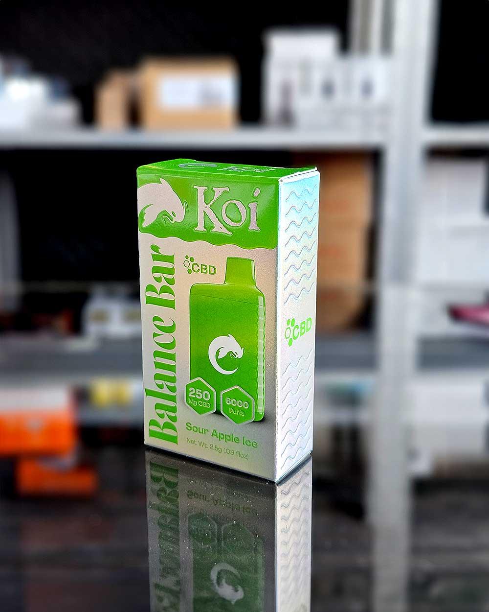 KOI Balance Bar CBD - Sour Apple Ice - Vapeando Ando vape shop