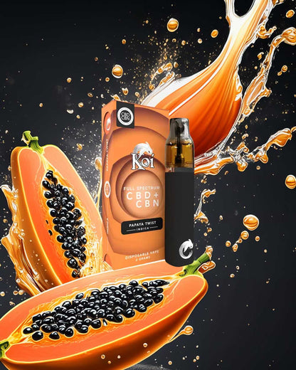 KOI Full Spectrum CBD 2g - Papaya Twist - CBD + CBN - Indica - Vapeando Ando vape shop