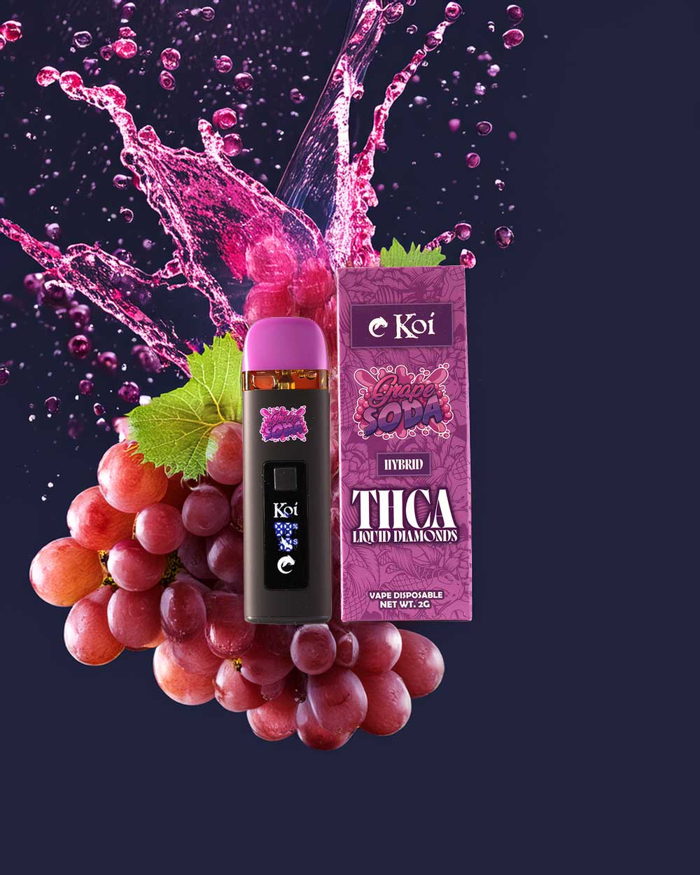 KOI THCA 2g - Grape Soda - Hybrid - Vapeando Ando vape shop