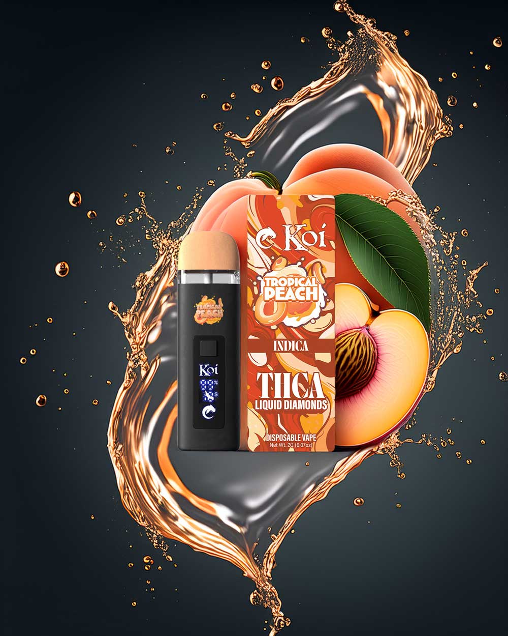 KOI THCA 2g - Tropical Peach - Indica - Vapeando Ando vape shop