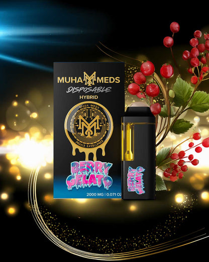Muha Meds 2g Nuevos sabores - Berry Gelato - Hybrid - Vapeando Ando vape shop