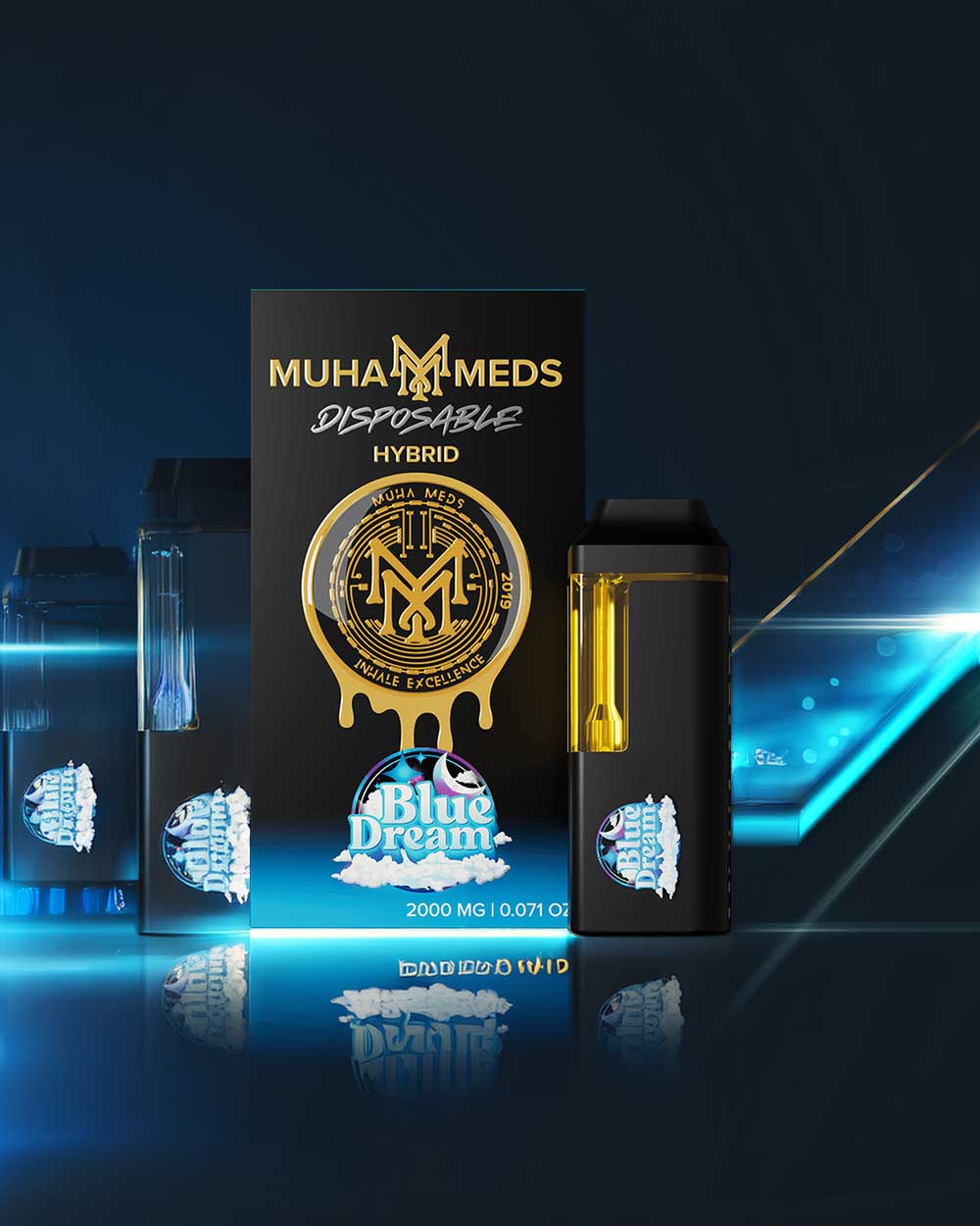 Muha Meds 2g Nuevos sabores - Blue Dream - Hybrid - Vapeando Ando vape shop