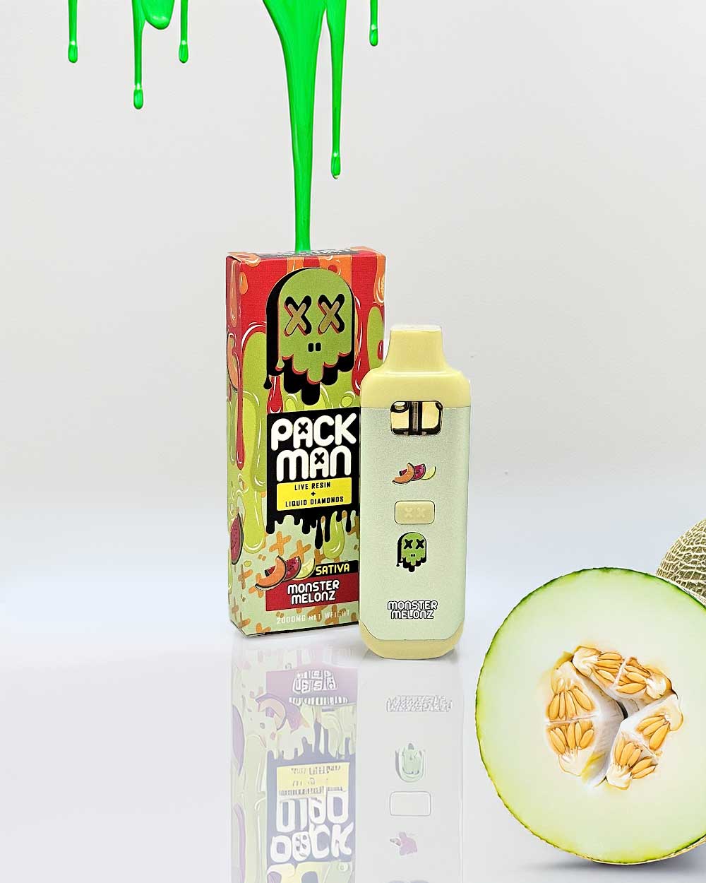 Packman 2g live resin+ liquid diamonds - Monster Melonz - Sativa - Vapeando Ando vape shop