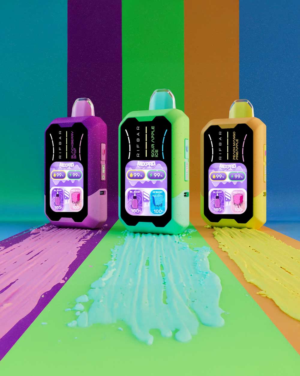 Rifbar MixPro 40000 Control de dulzura - Triple Berry Ice - Vapeando Ando vape shop