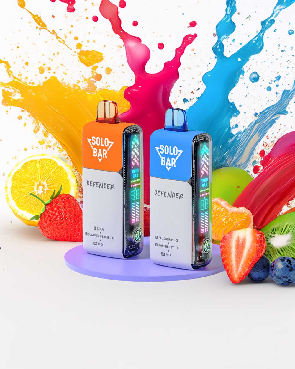 Solobar Defender 40K - Watermelon Ice / Peach Mango - Vapeando Ando vape shop