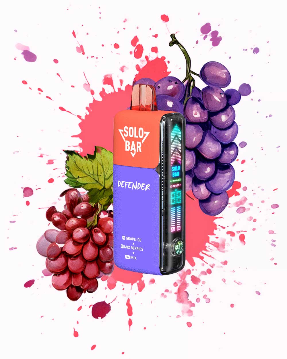 Solobar Defender 40K - Grape Ice / Mix Berries - Vapeando Ando vape shop