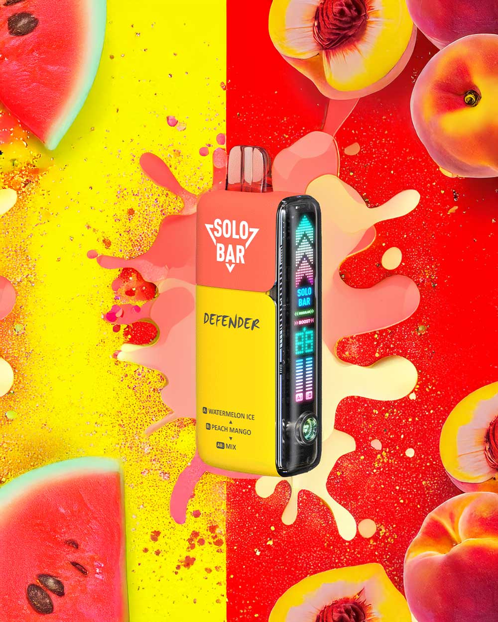 Solobar Defender 40K - Watermelon Ice / Peach Mango - Vapeando Ando vape shop